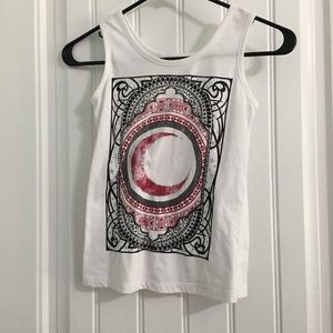 MOON GIRLS WHITE TANK 10-12
